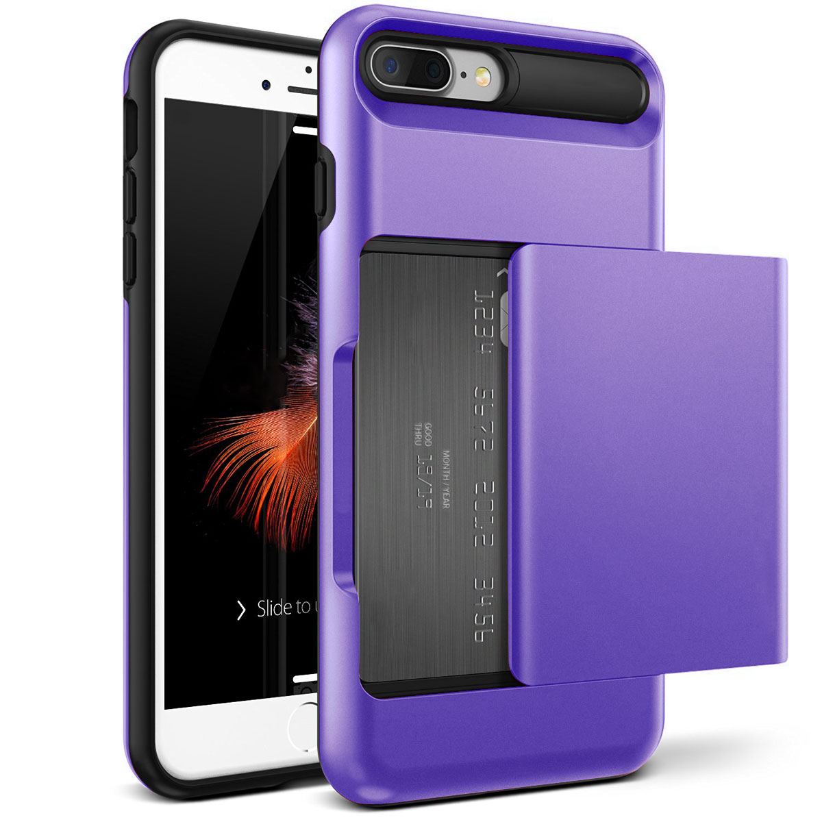Credit Card Holder Wallet Shockproof Hard Case Cover For Apple iPhone 8 / 8 Plus | eBay
